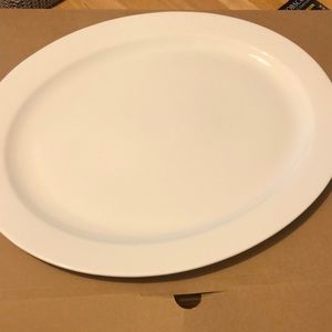 Pottery Barn white large oval platter like new